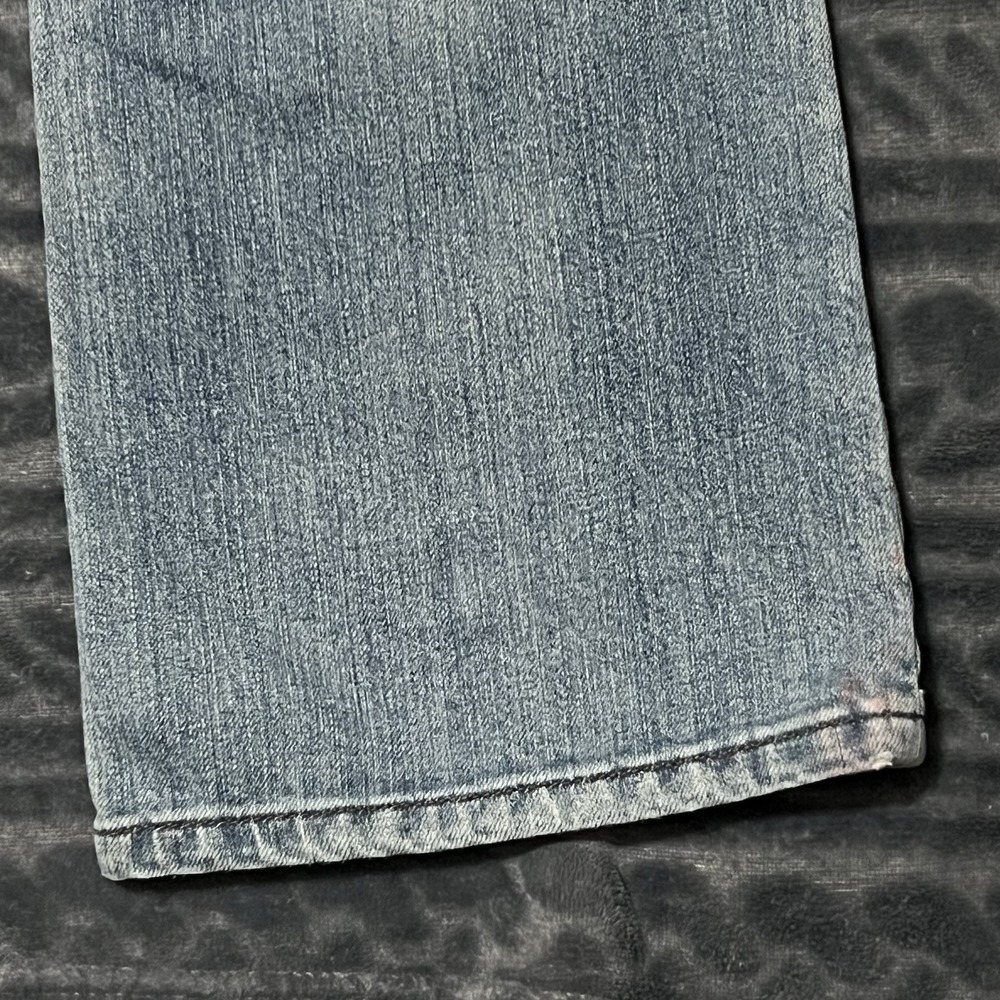 Guess Premium Daredevil Boot Cut Jeans Womens Tag:30/34 (30x32) Blue Low Rise - Picture 8 of 8